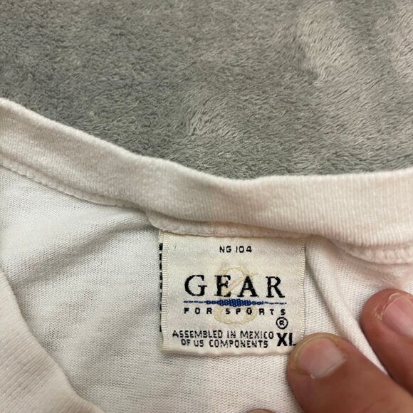 Vintage Single stitch Boston University Tshirt White Size XL Pullover Crewneck - Picture 3 of 13